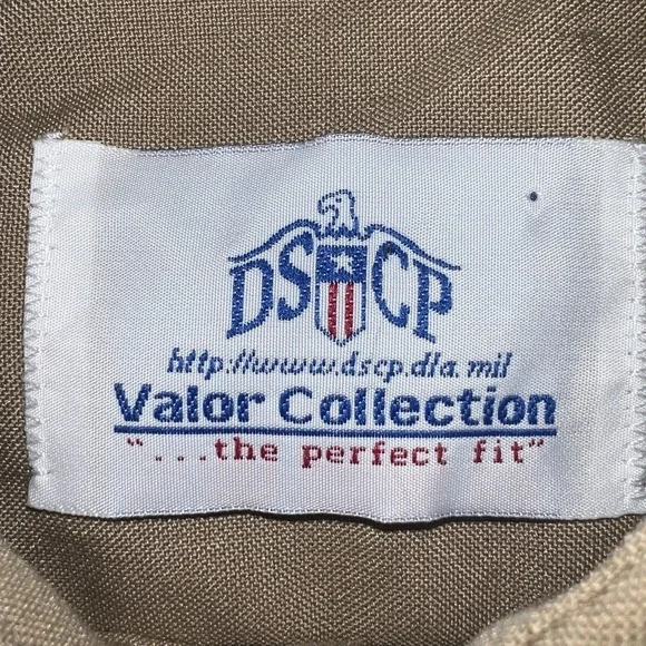 U.S. military DSCP‎ Valor Collection Men's dress shirt 16x35 Khaki Made in USA - Picture 5 of 13